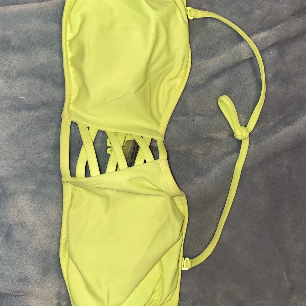 2 for $15 Women’s yellow bikini top, good condition from VS pink.